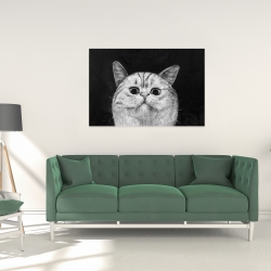 Canvas 24 x 36 - Watching cat