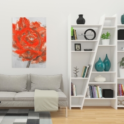 Canvas 24 x 36 - Abstract red flower