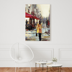 Toile 24 x 36 - Femme marchant dans paris
