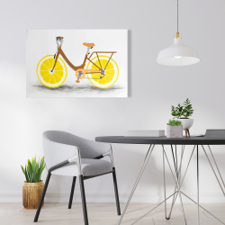 Canvas 24 x 36 - Lemon wheel bike