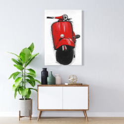 Toile 24 x 36 - Scooter italien rouge