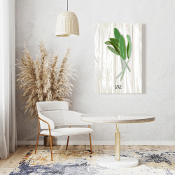 Canvas 24 x 36 - Sage on wood