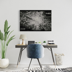 Canvas 24 x 36 - Airplane satellite view