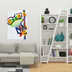 Canvas 24 x 36 - Funny frog with glasses