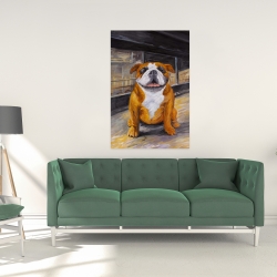 Toile 24 x 36 - Bouledogue souriant