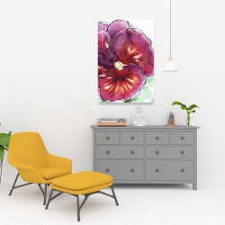Canvas 24 x 36 - Blossoming orchid with wavy petals