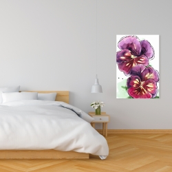 Canvas 24 x 36 - Two blossoming orchid with wavy petals