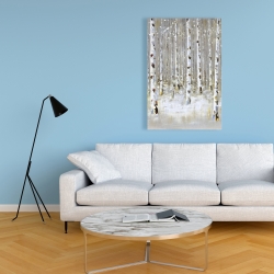 Canvas 24 x 36 - Birch forest by winter