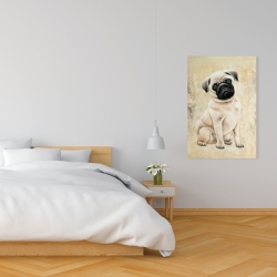 Canvas 24 x 36 - Small pug dog