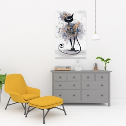 Canvas 24 x 36 - Cartoon black cat