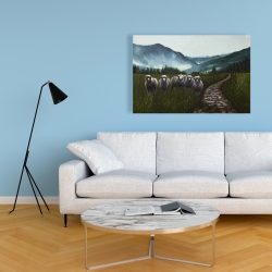 Toile 24 x 36 - Moutons à la campagne