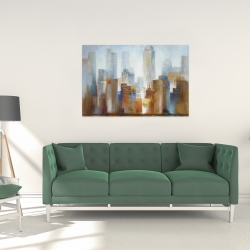 Toile 24 x 36 - Paysage urbain dans le brouillard