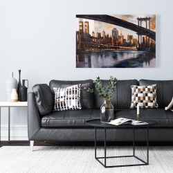 Toile 24 x 36 - Coucher du soleil sur new-york