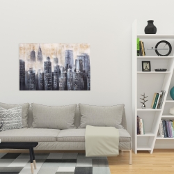 Canvas 24 x 36 - Buildings through the clouds 