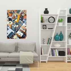 Canvas 24 x 36 - High top view of buildings in new york