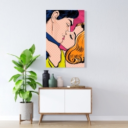 Toile 24 x 36 - Couple de style pop art