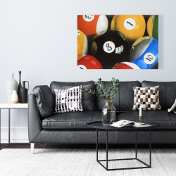Canvas 24 x 36 - Pool balls closeup