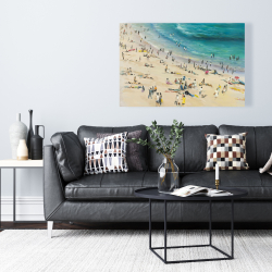 Toile 24 x 36 - Foule à la plage l'été