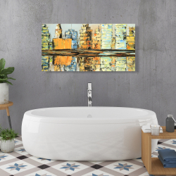 Canvas 24 x 48 - Reflections of a colorful city