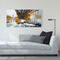 Toile 24 x 48 - Voitures sous le pont