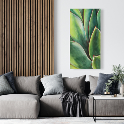 Toile 24 x 48 - Plante d'agave à l'aquarelle