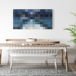 Toile 24 x 48 - Paysage montagneux pixelisé