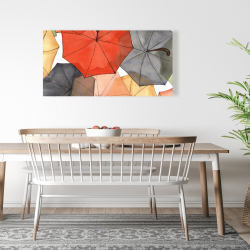 Canvas 24 x 48 - The umbrellas of petit champlain