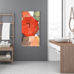 Canvas 24 x 48 - The umbrellas of petit champlain