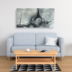 Canvas 24 x 48 - Textured wooden logs