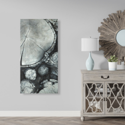 Canvas 24 x 48 - Textured wooden logs