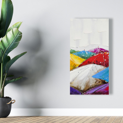 Toile 24 x 48 - Parapluies colorés