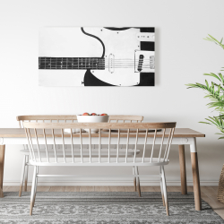 Canvas 24 x 48 - Black rock guitar
