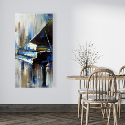 Toile 24 x 48 - Piano à queue abstrait