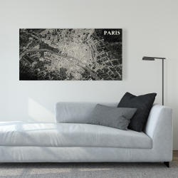 Canvas 24 x 48 - Airplane satellite view