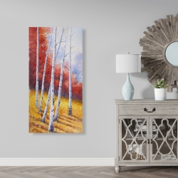 Toile 24 x 48 - Paysage d'automne avec bouleaux