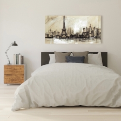 Toile 24 x 48 - Esquisse de la tour eiffel