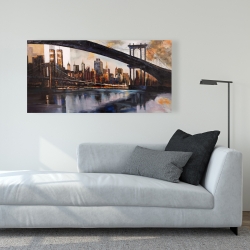 Toile 24 x 48 - Coucher du soleil sur new-york