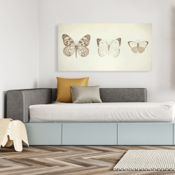 Canvas 24 x 48 - Sepia butterflies