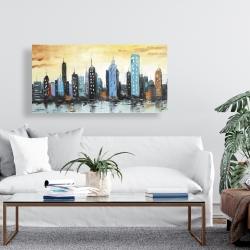 Canvas 24 x 48 - Skyline on cityscape