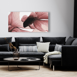 Toile 24 x 48 - Deux betta rouge