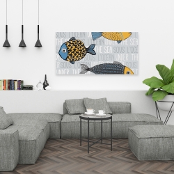 Canvas 24 x 48 - Illustration of nautical fish