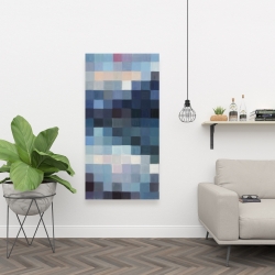 Toile 24 x 48 - Paysage montagneux pixelisé