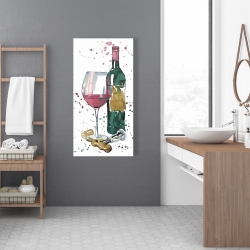 Toile 24 x 48 - Bouteille de vin rouge