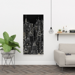 Canvas 24 x 48 - Illustrative city towers