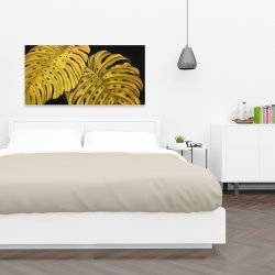 Canvas 24 x 48 - Gold monstera