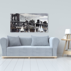 Toile 24 x 48 - Pont brooklyn et voiliers