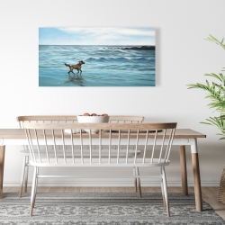Canvas 24 x 48 - Dog on the beach