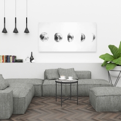 Canvas 24 x 48 - Black and white eclipse