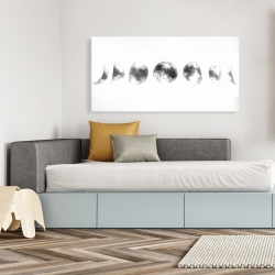 Toile 24 x 48 - éclipse en plusieurs phases