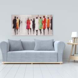 Toile 24 x 48 - La silhouette du peuple dans la rue